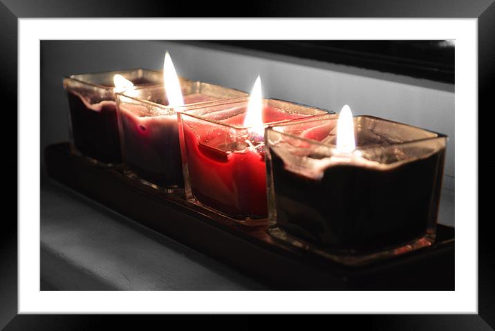 Four Candles Framed Mounted Print by Ade Robbins