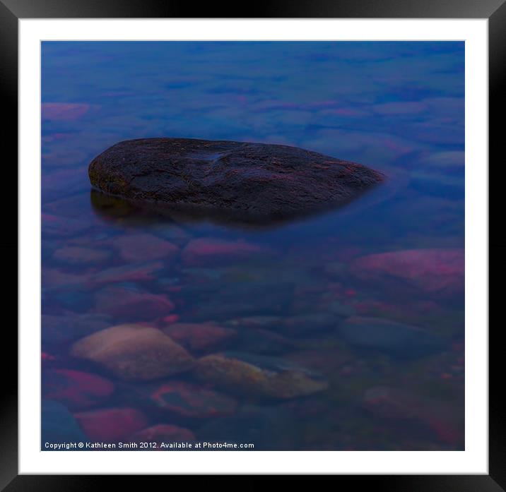 Stones in water Framed Mounted Print by Kathleen Smith (kbhsphoto)