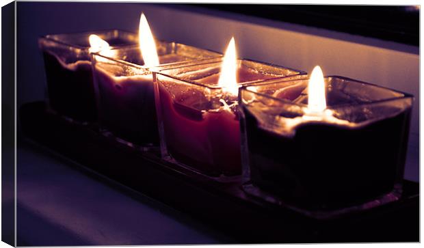 Four Candles x 2 Canvas Print by Ade Robbins