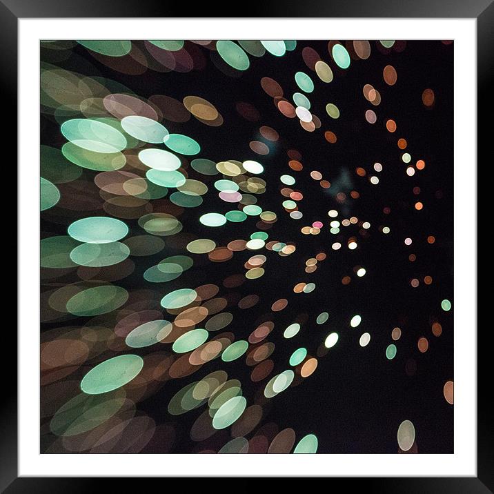 Bokeh Fireworks Framed Mounted Print by Malcolm Smith
