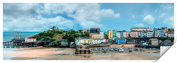 Tenby Harbour Panorama Print by World Images
