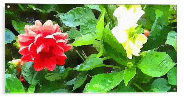 Flower Painting Acrylic by Joanne Mountcastle