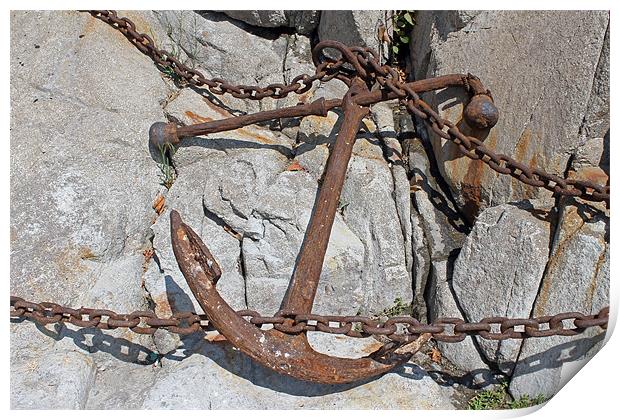 Anchor and Chains Print by Tony Murtagh
