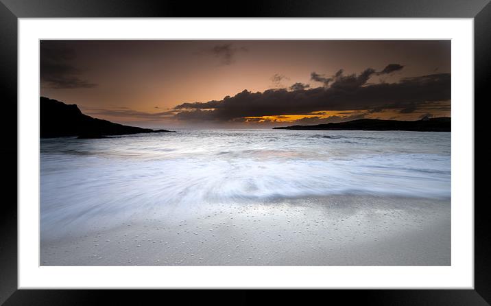 Clachtoll Sunset Framed Mounted Print by Linda Somers