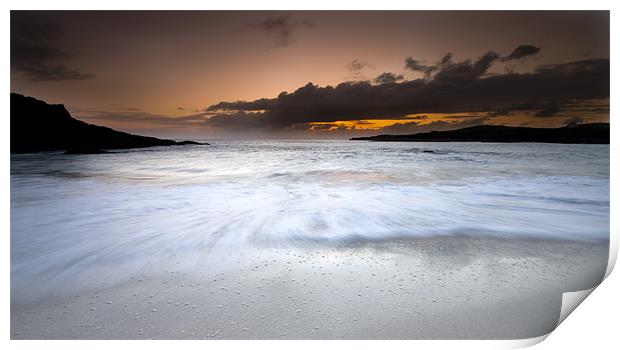 Clachtoll Sunset Print by Linda Somers