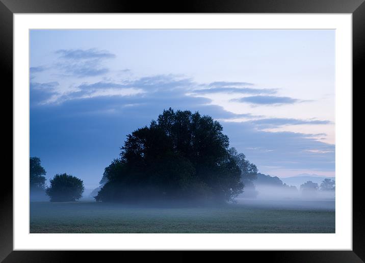 Misty marsh Framed Mounted Print by Ian Middleton