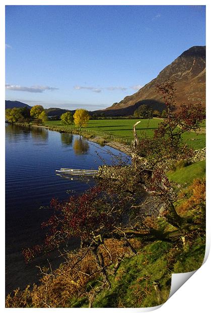 Crummock Water, English Lake District, Autumn 2012 Print by Sarah Gray