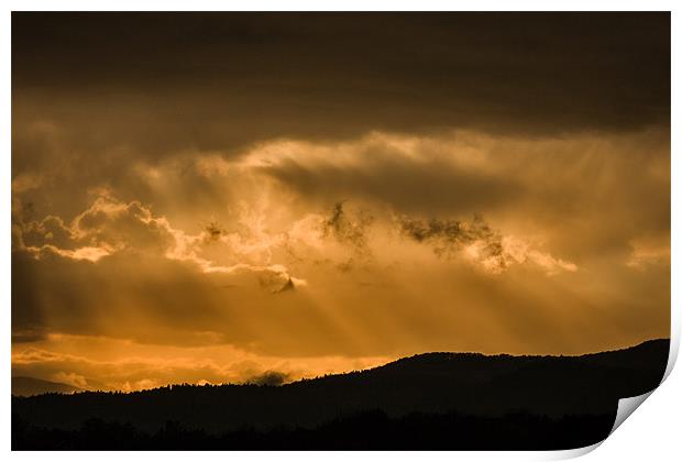 November Skies Print by Ian Middleton