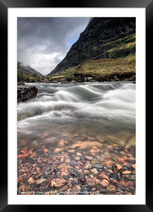 Glen Coe Pebbles Framed Mounted Print by Chris Frost