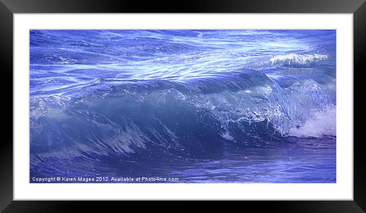 Blue Wave Framed Mounted Print by Karen Magee
