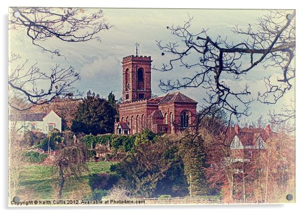Wolverley Church Acrylic by Keith Cullis