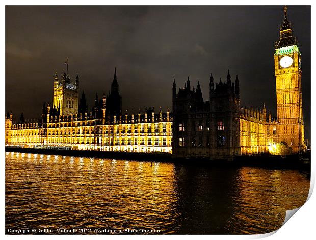 Big Ben and the Houses of Parliament Print by Debbie Metcalfe