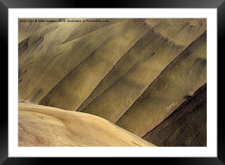 Desert Lines Framed Mounted Print by Mike Dawson