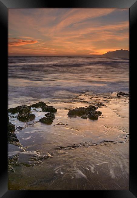Beautiful red sea sunset Framed Print by Guido Montañes