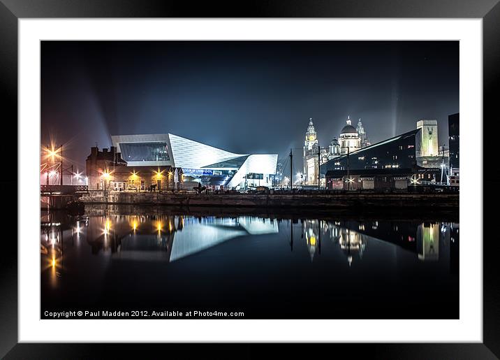 Canning Dock Reflections Framed Mounted Print by Paul Madden
