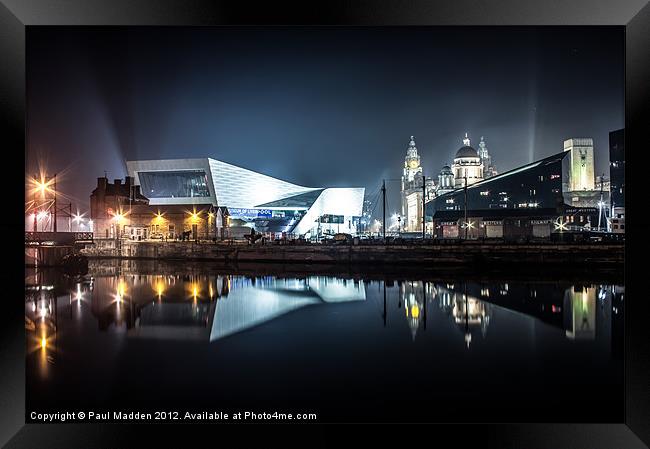 Canning Dock Reflections Framed Print by Paul Madden