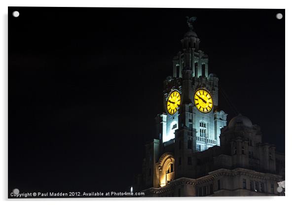 Royal Liver Building Liverpool Acrylic by Paul Madden