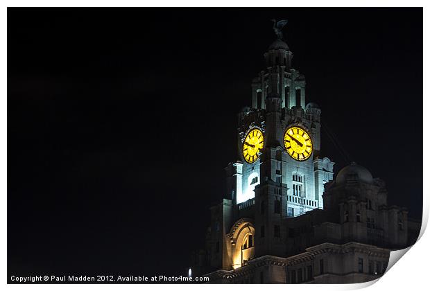 Royal Liver Building Liverpool Print by Paul Madden