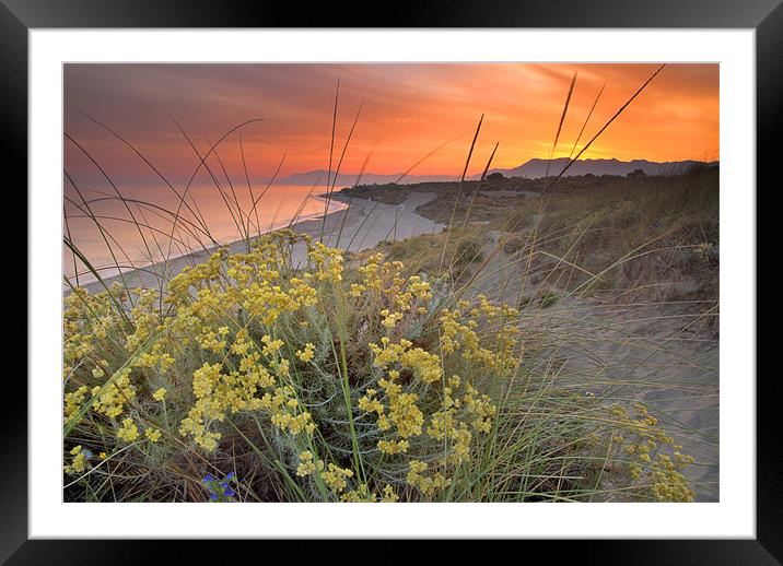 Magical red sunset Framed Mounted Print by Guido Montañes