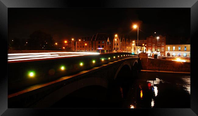 Maidstone Bridge at Night Framed Print by Alex Tenters