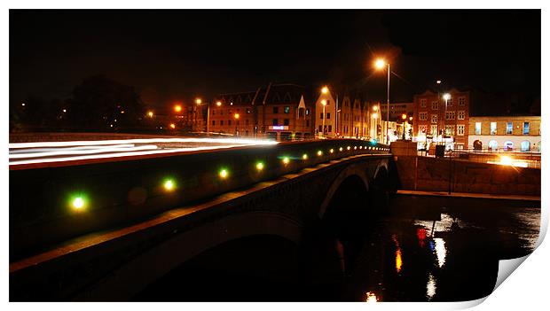 Maidstone Bridge at Night Print by Alex Tenters
