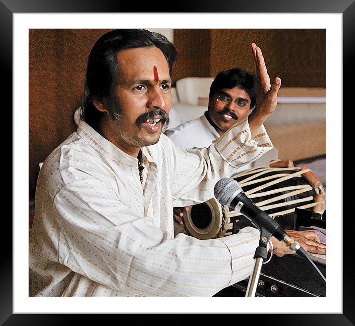 Manoj Desai during private reheasals Framed Mounted Print by Arfabita  