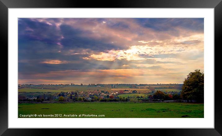 LIGHT OVER FARLEIGH Framed Mounted Print by Rob Toombs
