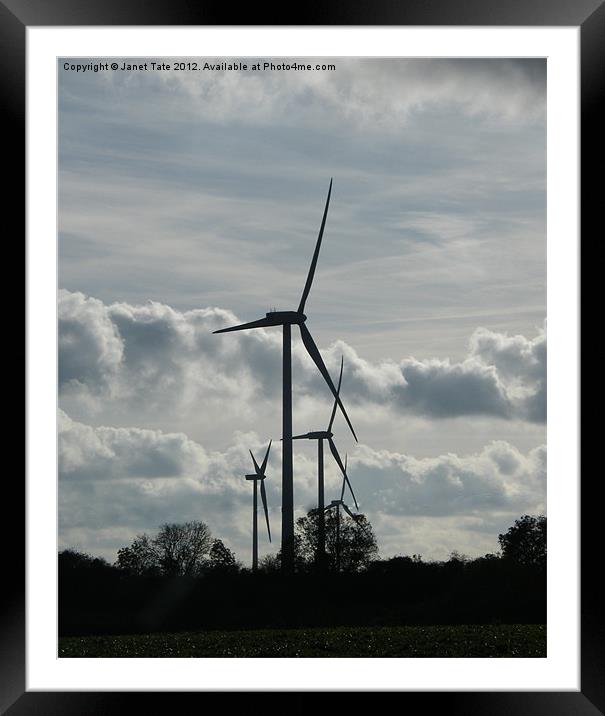 Brooding Turbines Framed Mounted Print by Janet Tate