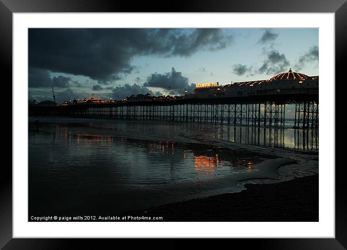 Brighton Beach Pier Framed Mounted Print by paige wills