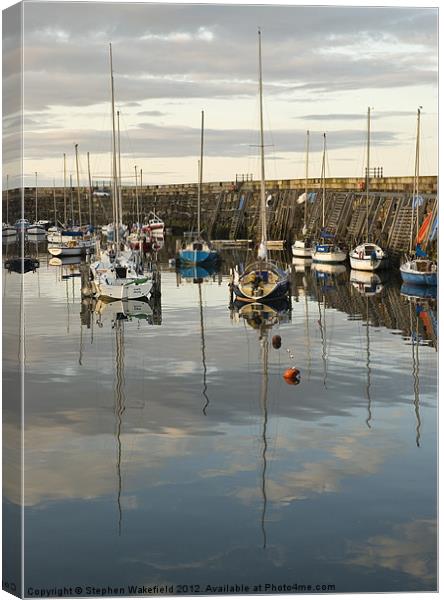 Harbour reflections No3 Canvas Print by Stephen Wakefield