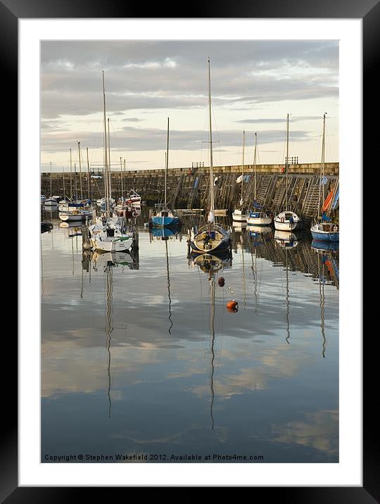 Harbour reflections No3 Framed Mounted Print by Stephen Wakefield