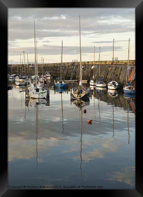 Harbour reflections No3 Framed Print by Stephen Wakefield