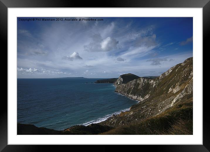 Worbarrow and Portland Framed Mounted Print by Phil Wareham