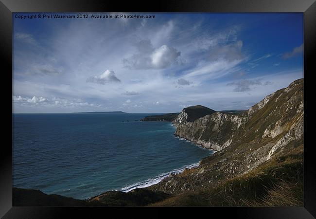 Worbarrow and Portland Framed Print by Phil Wareham