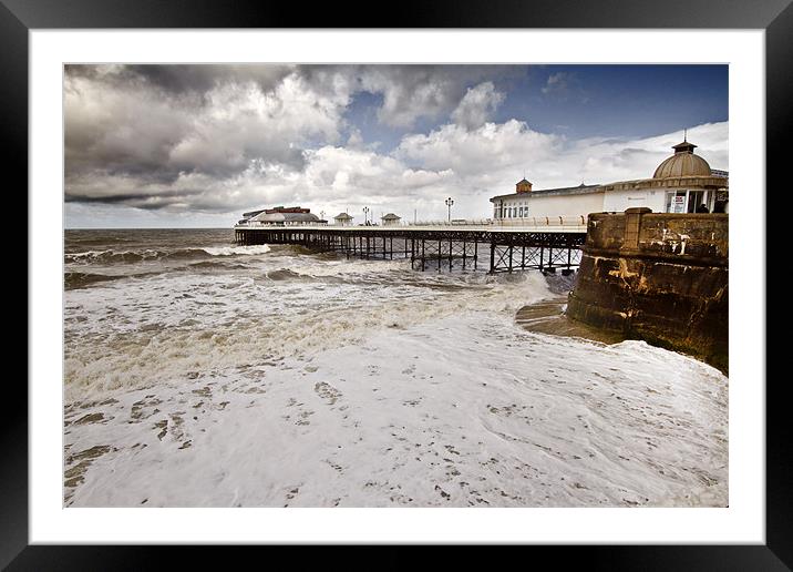 Storms around the Pier Framed Mounted Print by Paul Macro
