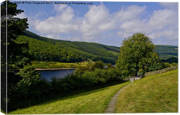 Ladybower Resevoir Canvas Print by Pam Sargeant
