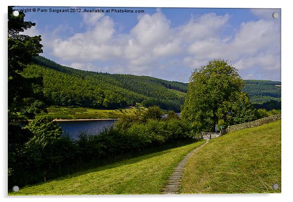 Ladybower Resevoir Acrylic by Pam Sargeant