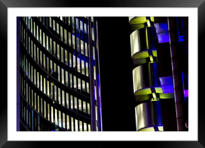 Willis Group and Lloyd's of London Abstract Framed Mounted Print by David Pyatt