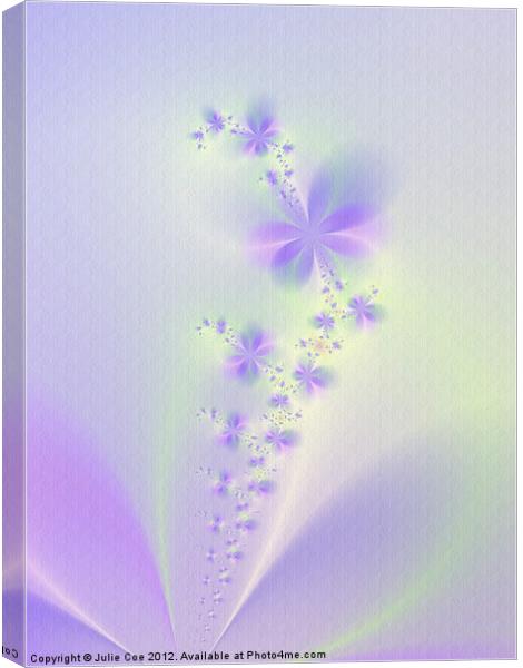 Purple Flowers Canvas Print by Julie Coe