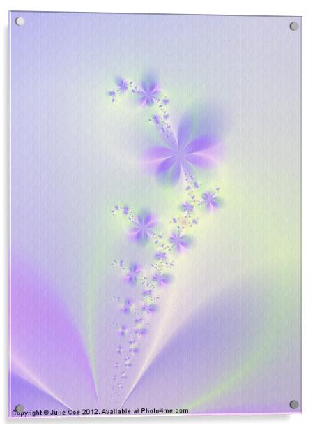 Purple Flowers Acrylic by Julie Coe