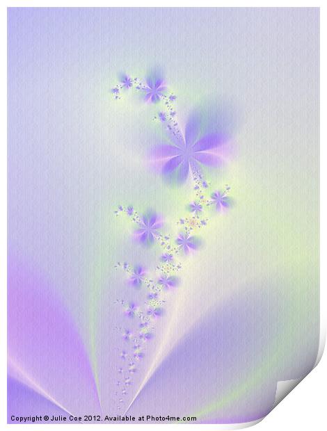 Purple Flowers Print by Julie Coe