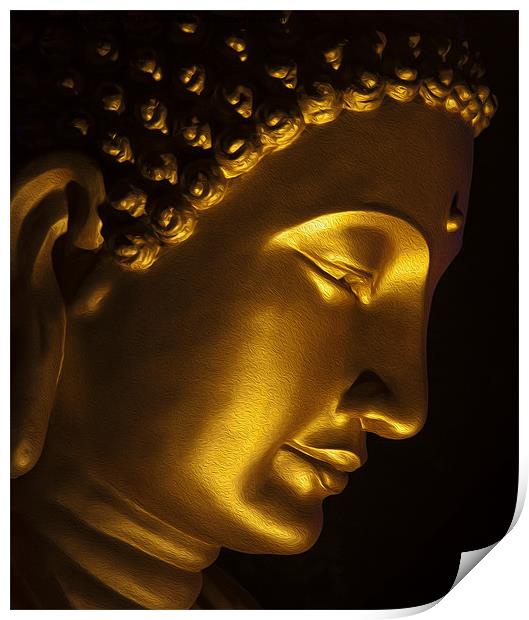 Buddha - Oil Painting Effect Print by Zoe Ferrie