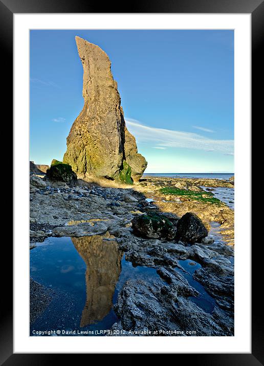 Sea Stack Reflection Framed Mounted Print by David Lewins (LRPS)
