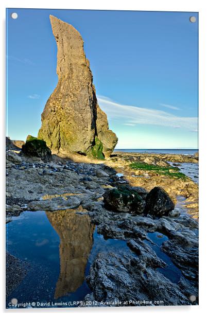 Sea Stack Reflection Acrylic by David Lewins (LRPS)