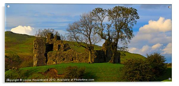 Pendragon Castle, Cumbria Acrylic by Louise Heusinkveld