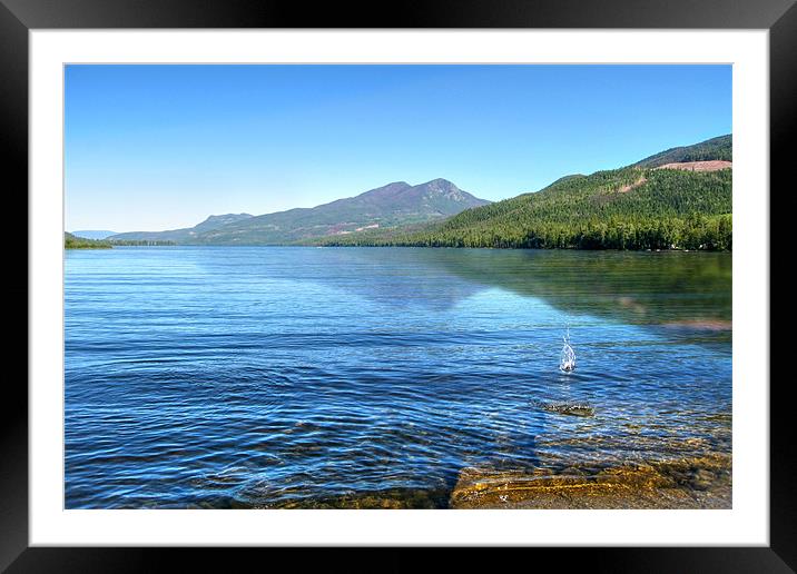 Mahood Lake Framed Mounted Print by World Images