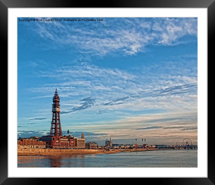 Blackpool Tower Framed Mounted Print by Rick Lindley