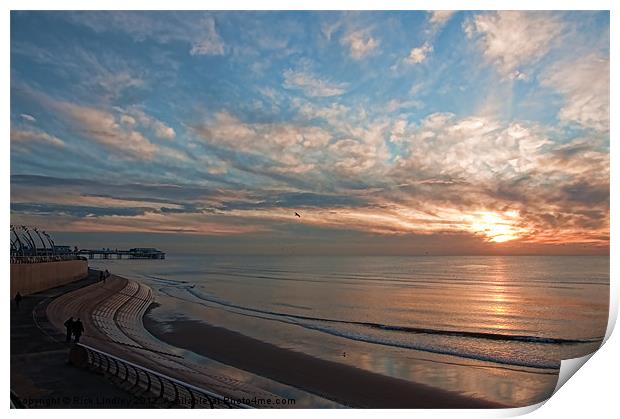 Sunset Blackpool Print by Rick Lindley