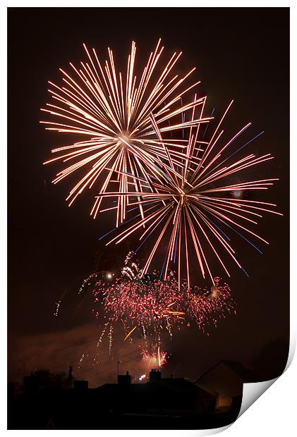 Fireworks 4 Print by Steve Purnell