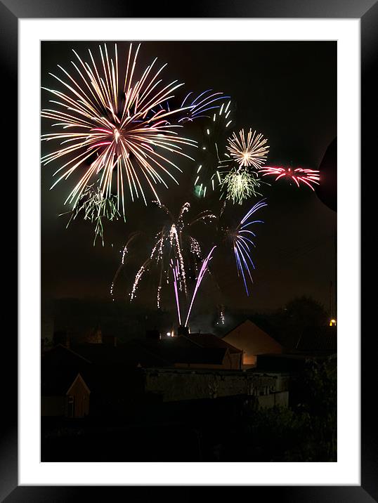 Fireworks 5 Framed Mounted Print by Steve Purnell